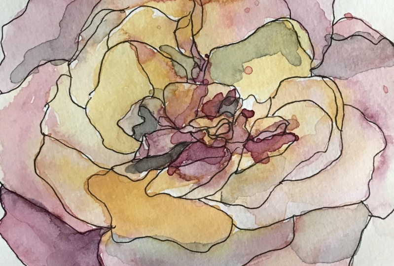 Loose flower and leaf