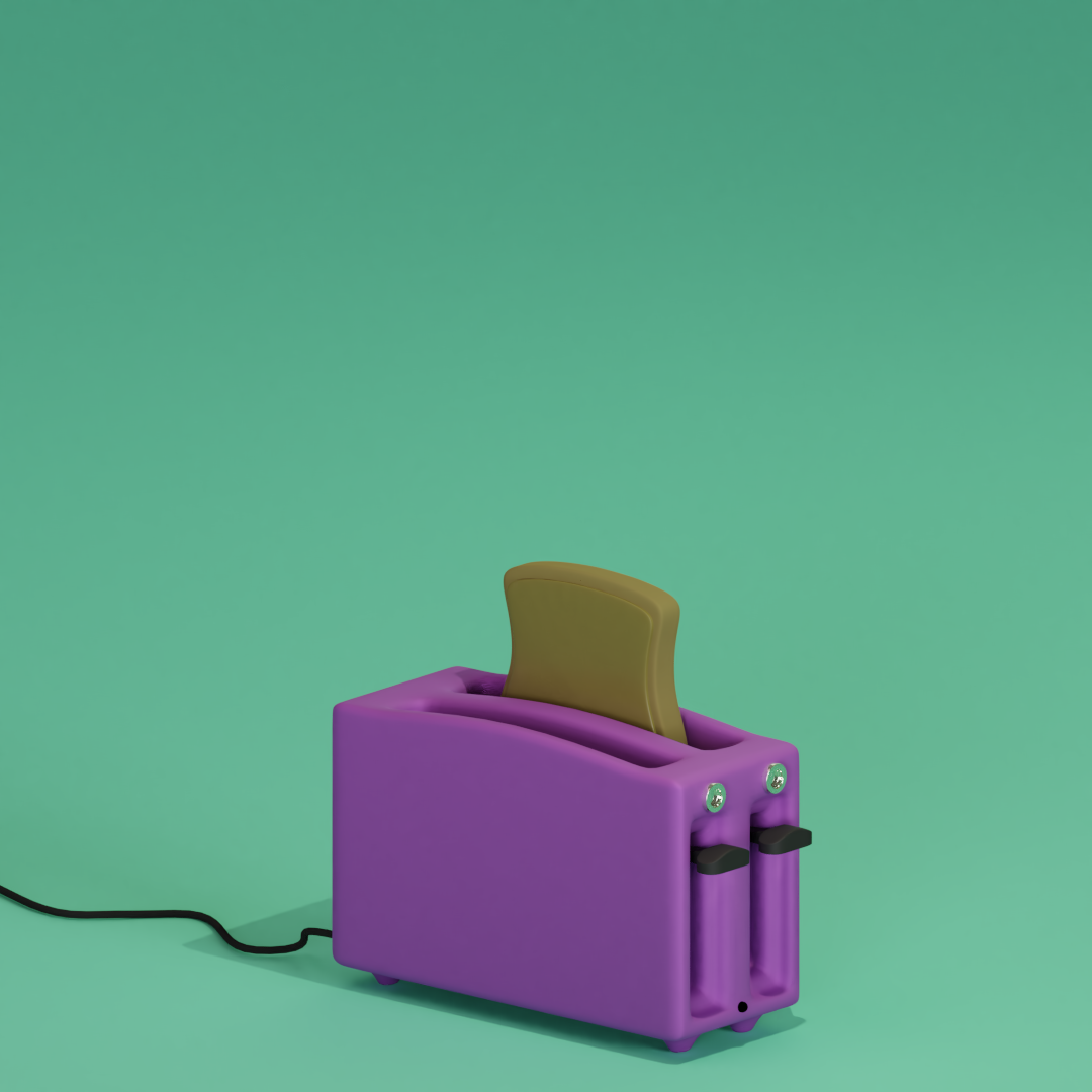Burnt Toast - 3D model in Blender - student project