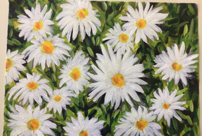 Acrylic Painting How to Paint Daisies with Acrylic Paint Step by Step