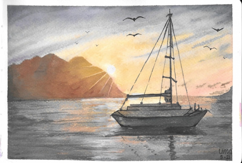 Watercolor Boat