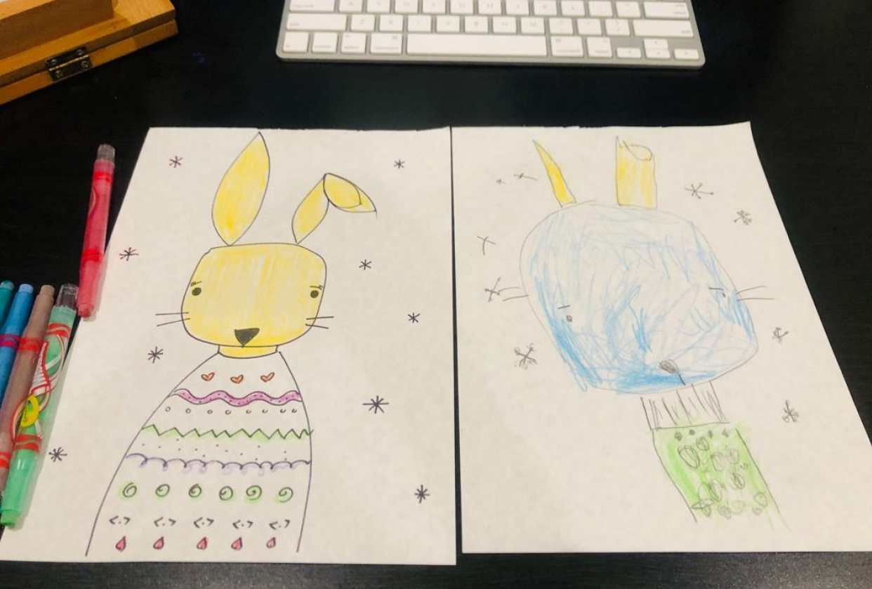 Drawing with my kids - student project