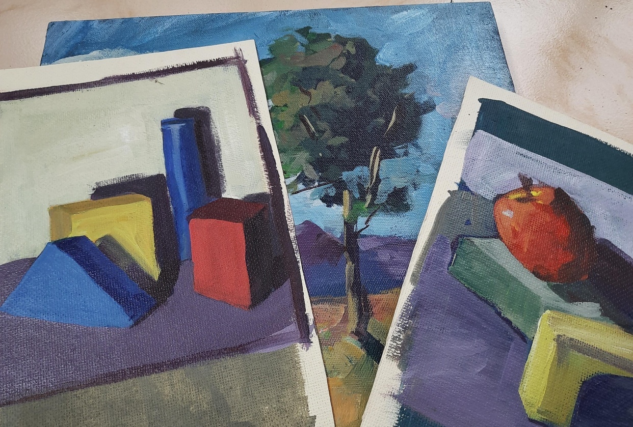 Acrylic painting for beginners - student project