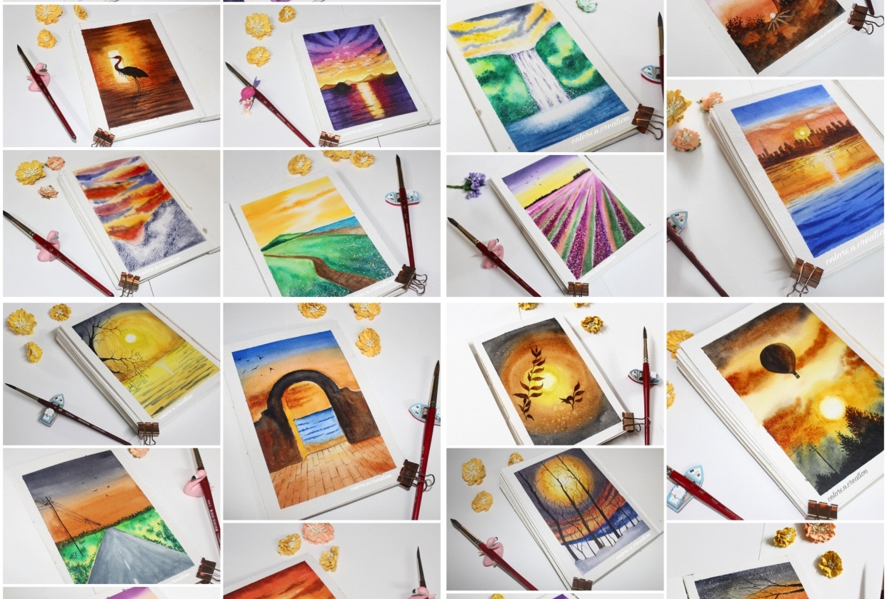 Sunset sky - student project