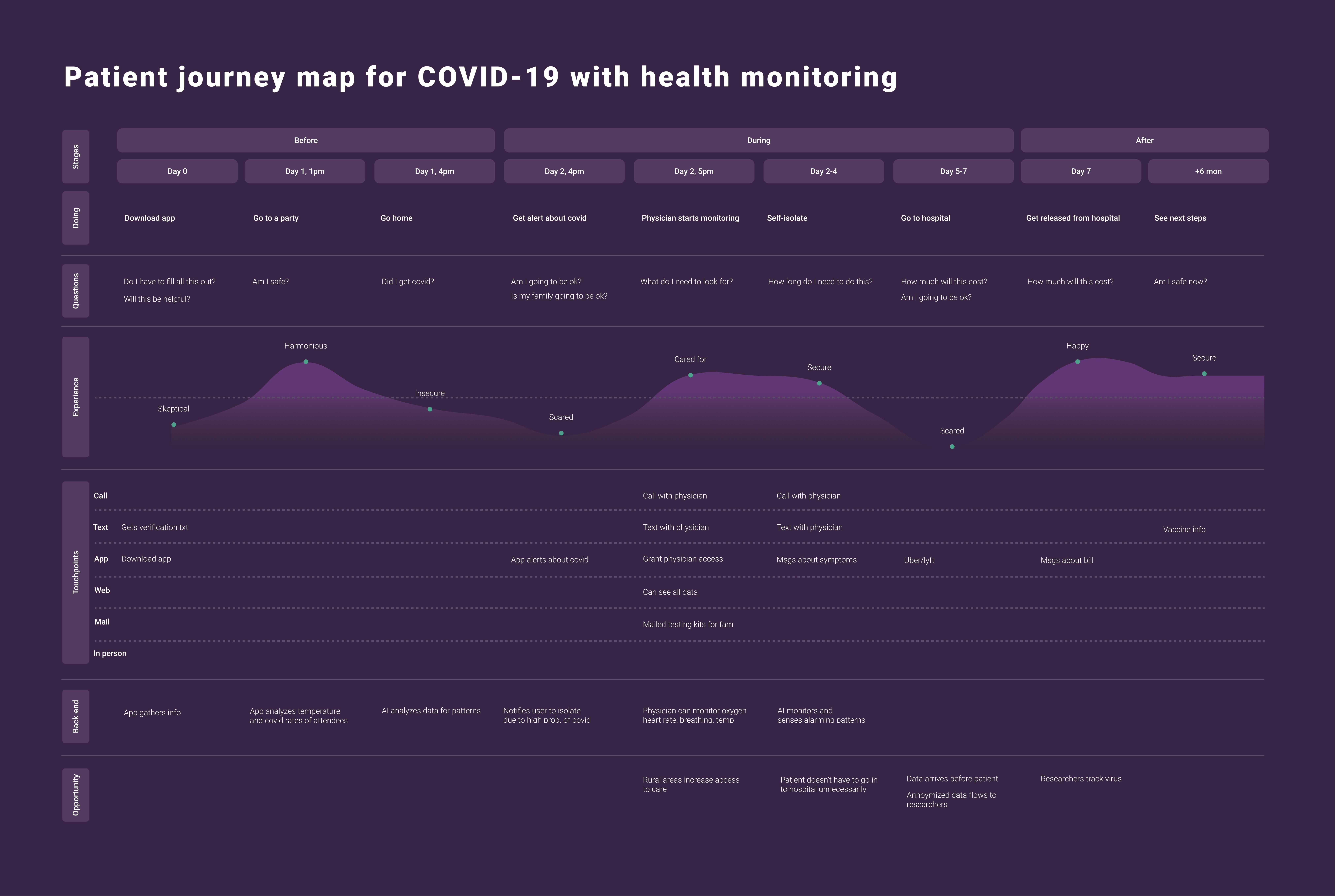 Patient journey map - student project