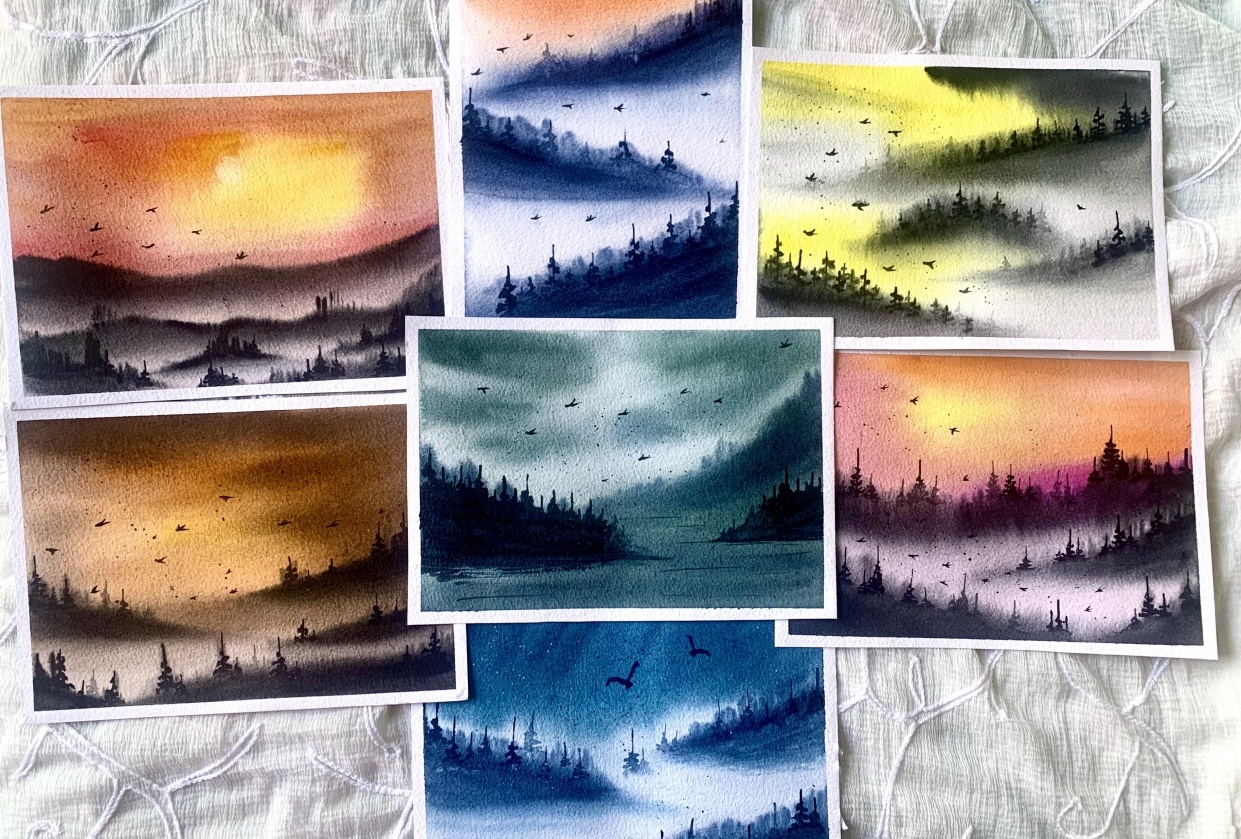 Misty mountains - student project