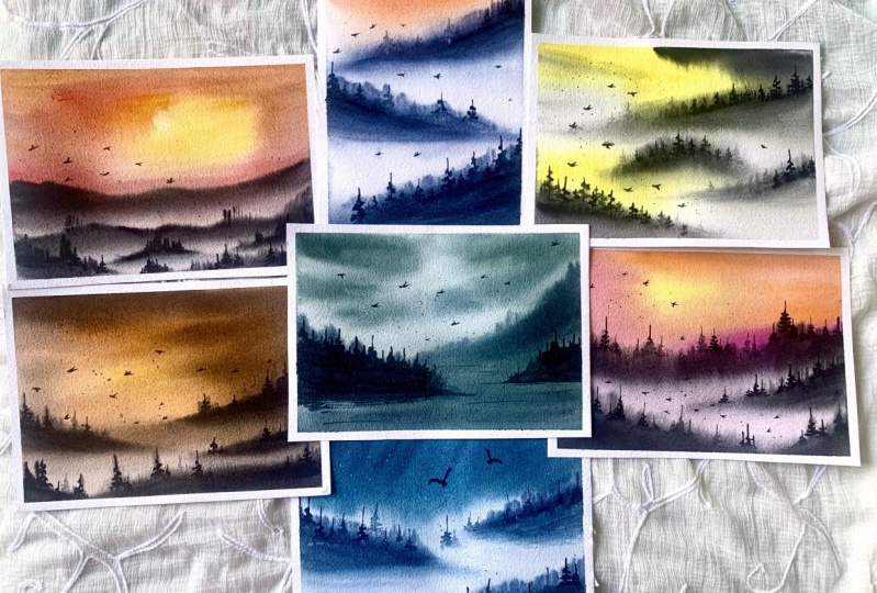 Misty mountains