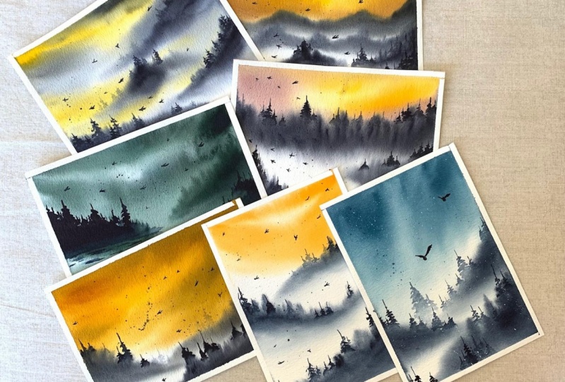 Misty mountains