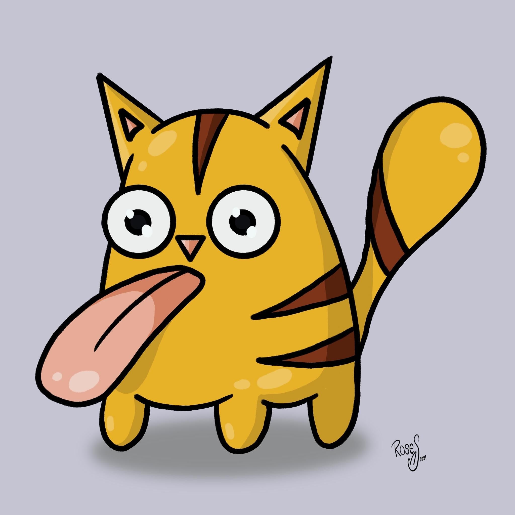 Cartoon cat - student project