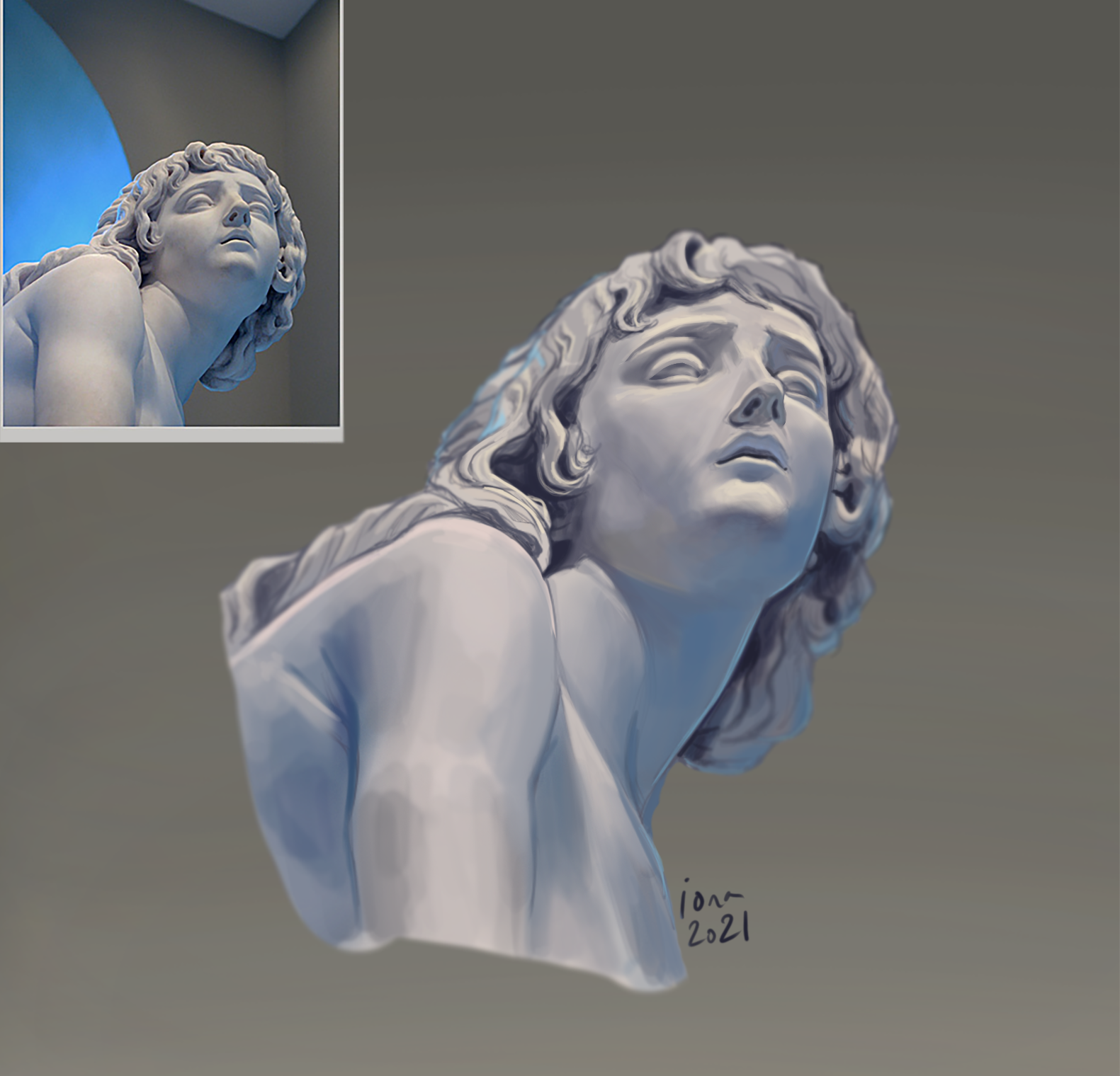 Psyche abandoned, by  A. Pajou (1790) - student project