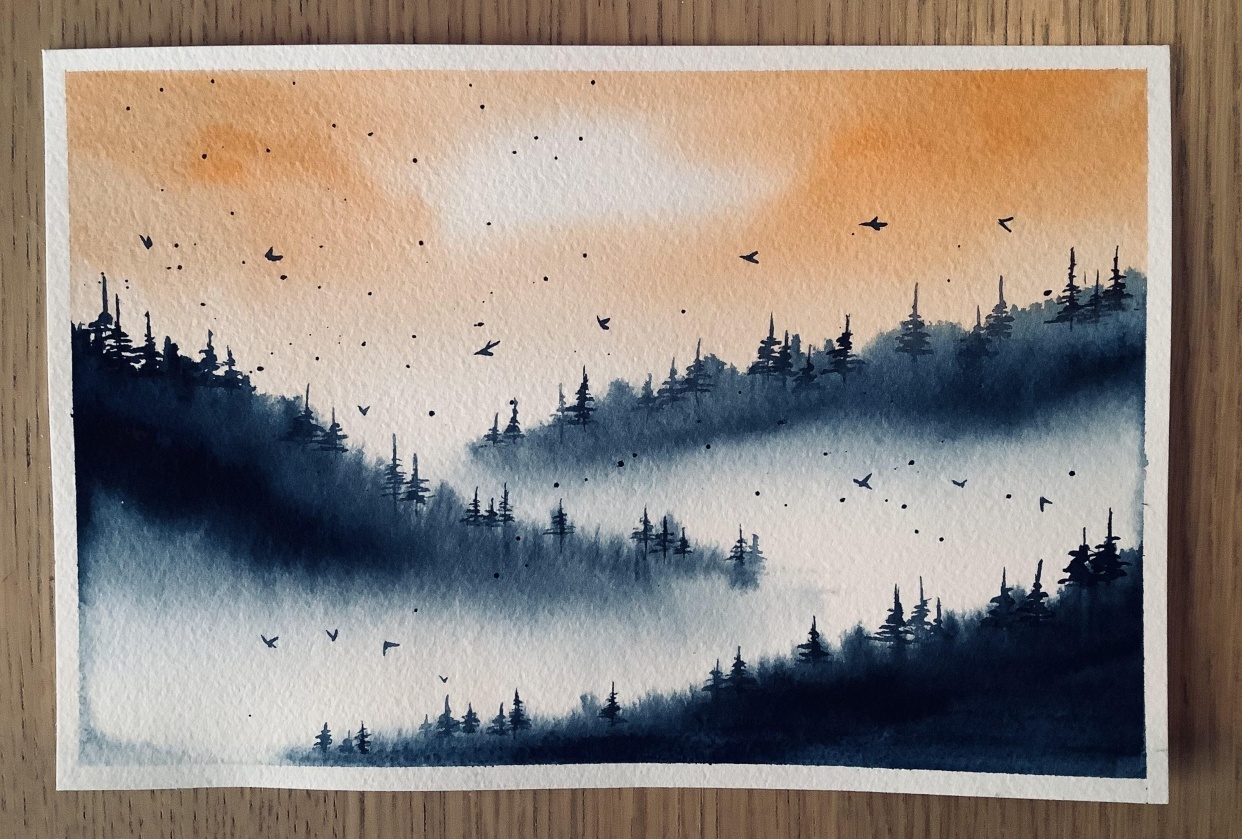Misty mountains - student project