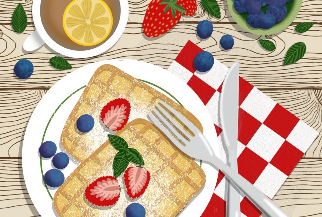 Flatlay illustrations - student project
