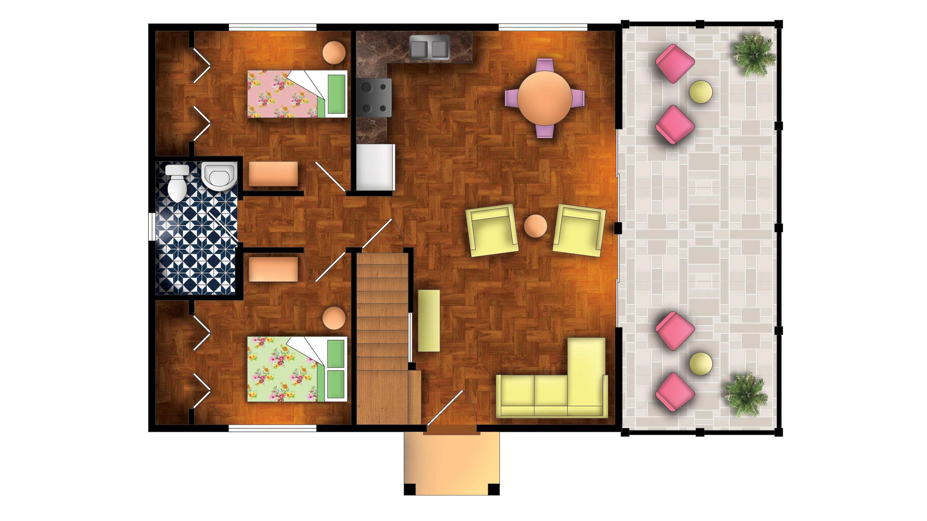 Floor Plan Render - student project