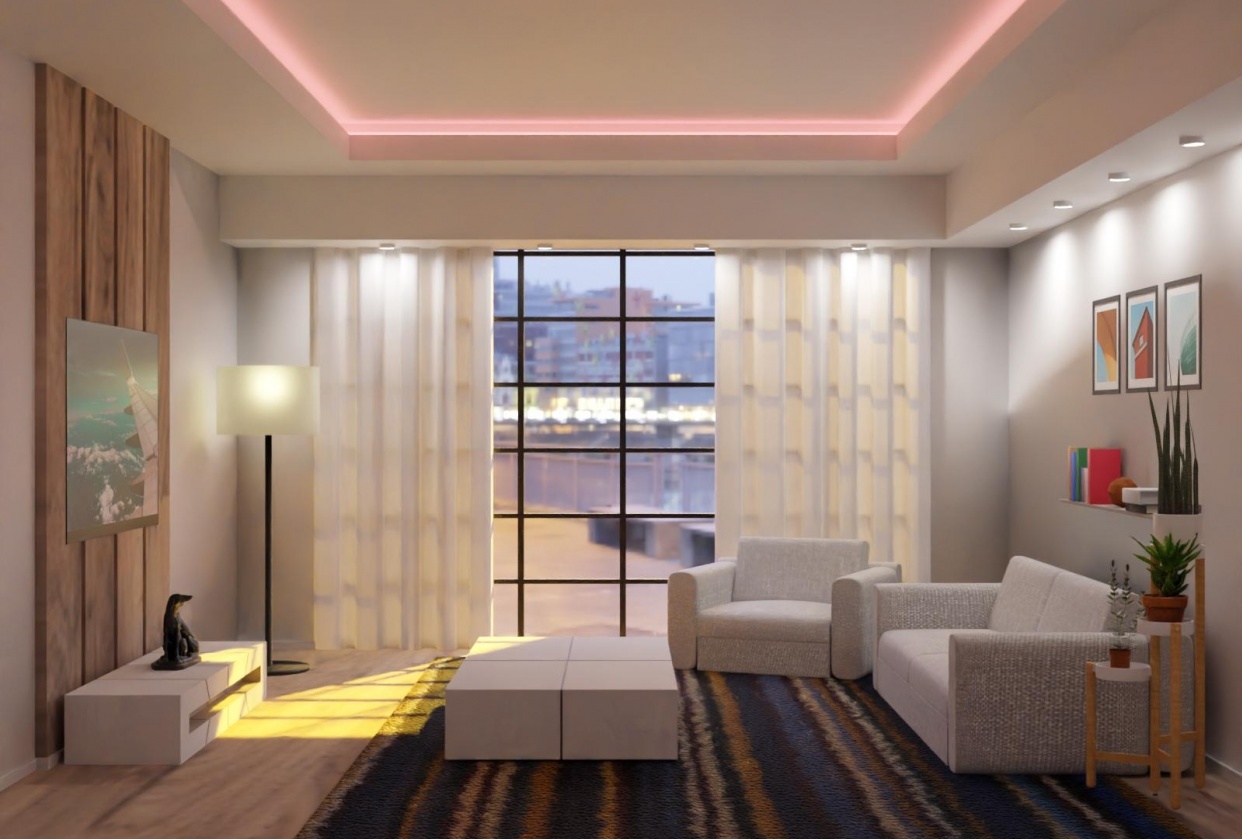 Blender 3d interior design - student project