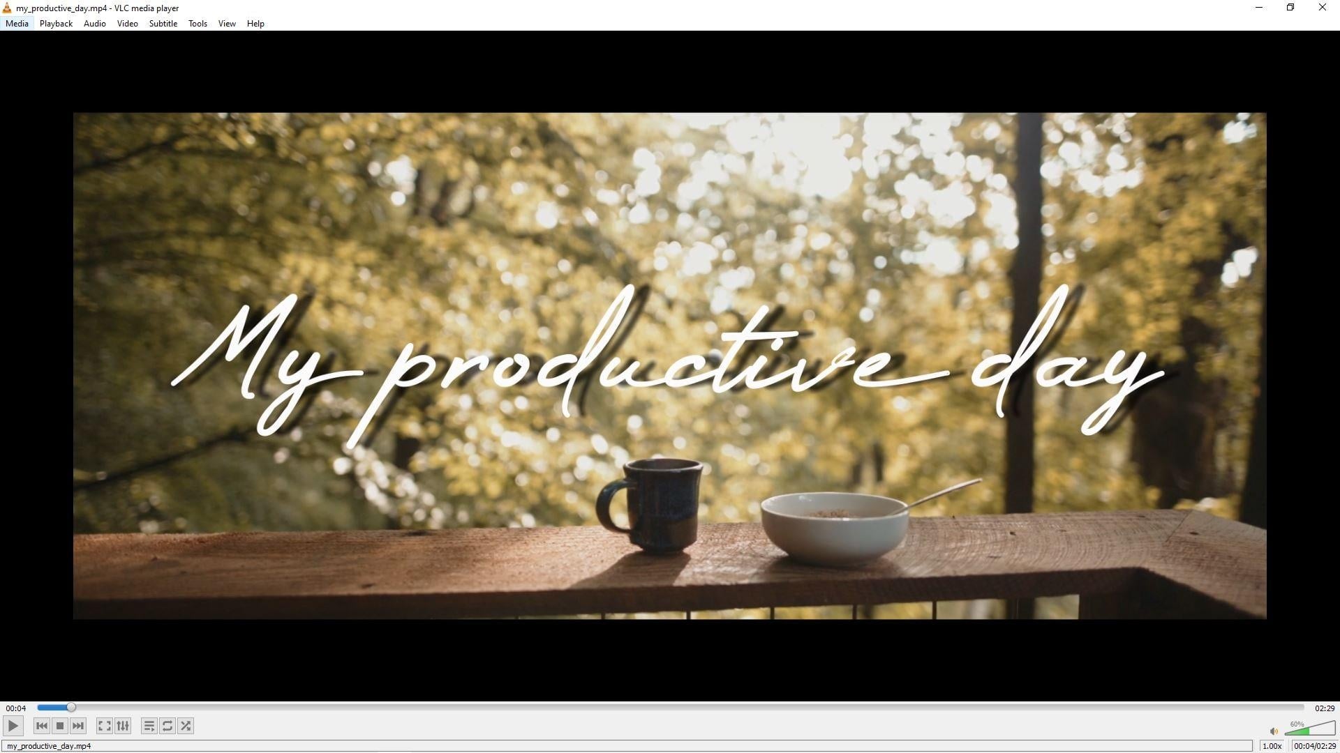 My productive day - Project - student project