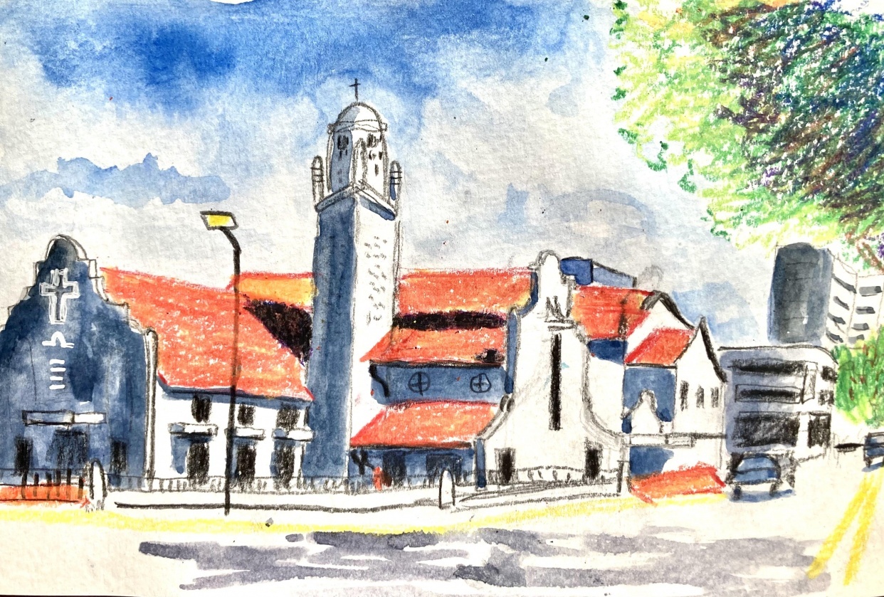 Mixed media usk - student project