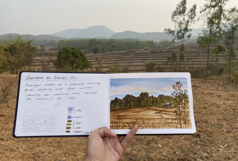 Outdoor Painting - Rustic Countryside Landscape