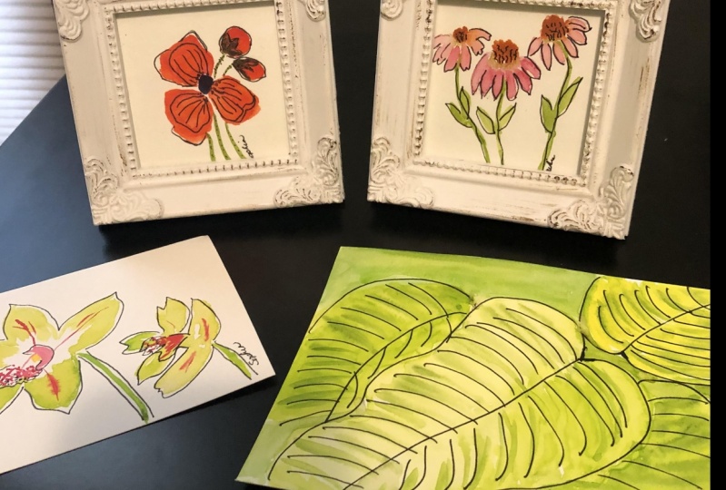 simple watercolor flowers