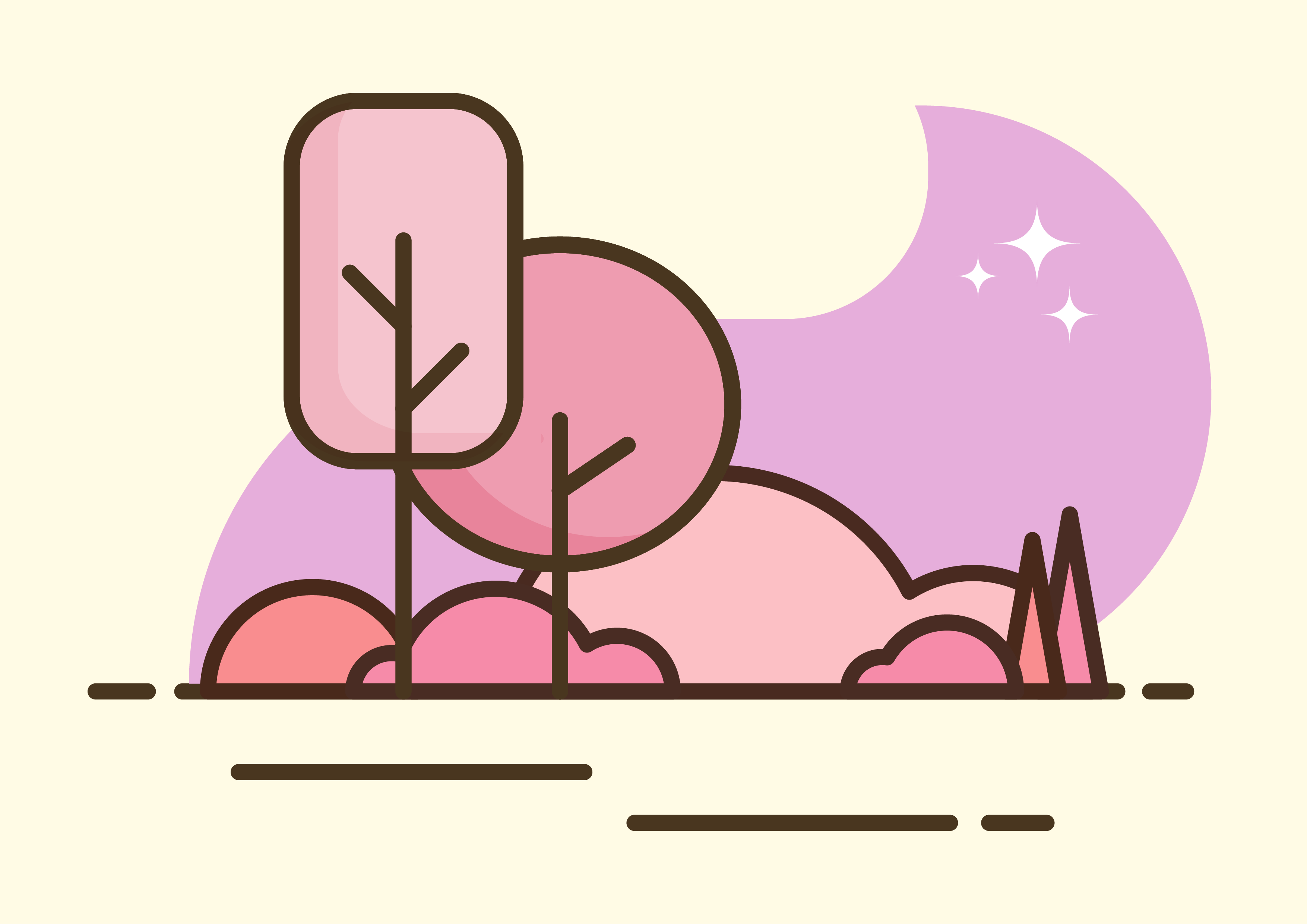 Cotton Candy Trees - student project