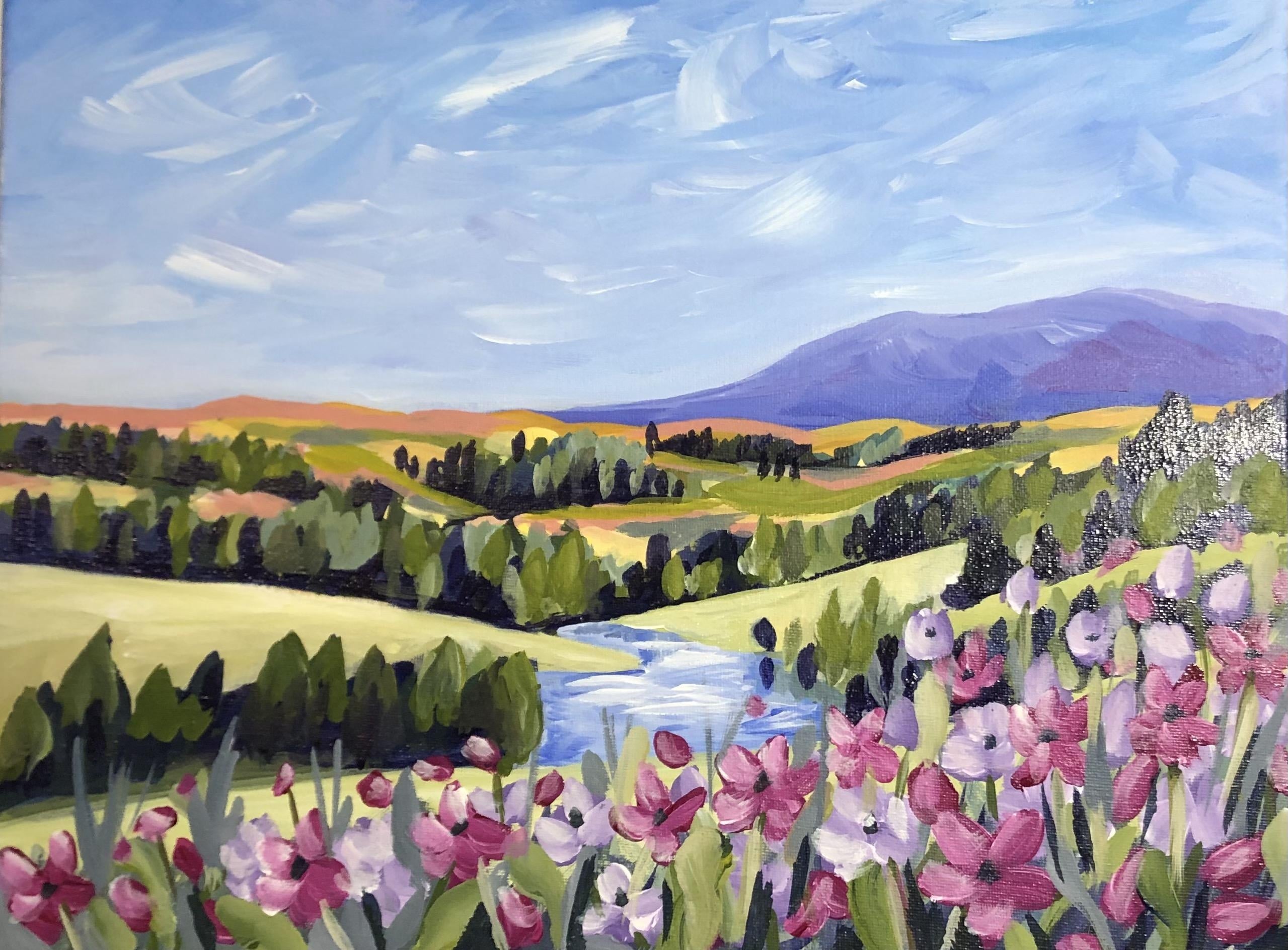 Loose Landscape with Clair - first attempt - student project