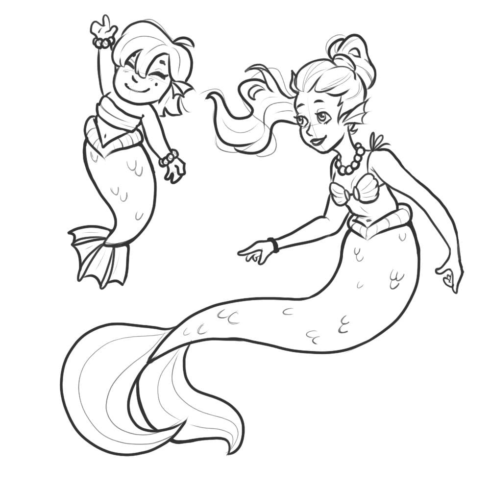 mermaid child and teenager! - student project