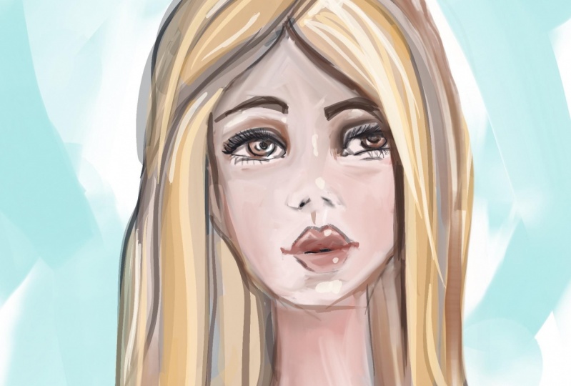 Fashion sketch face