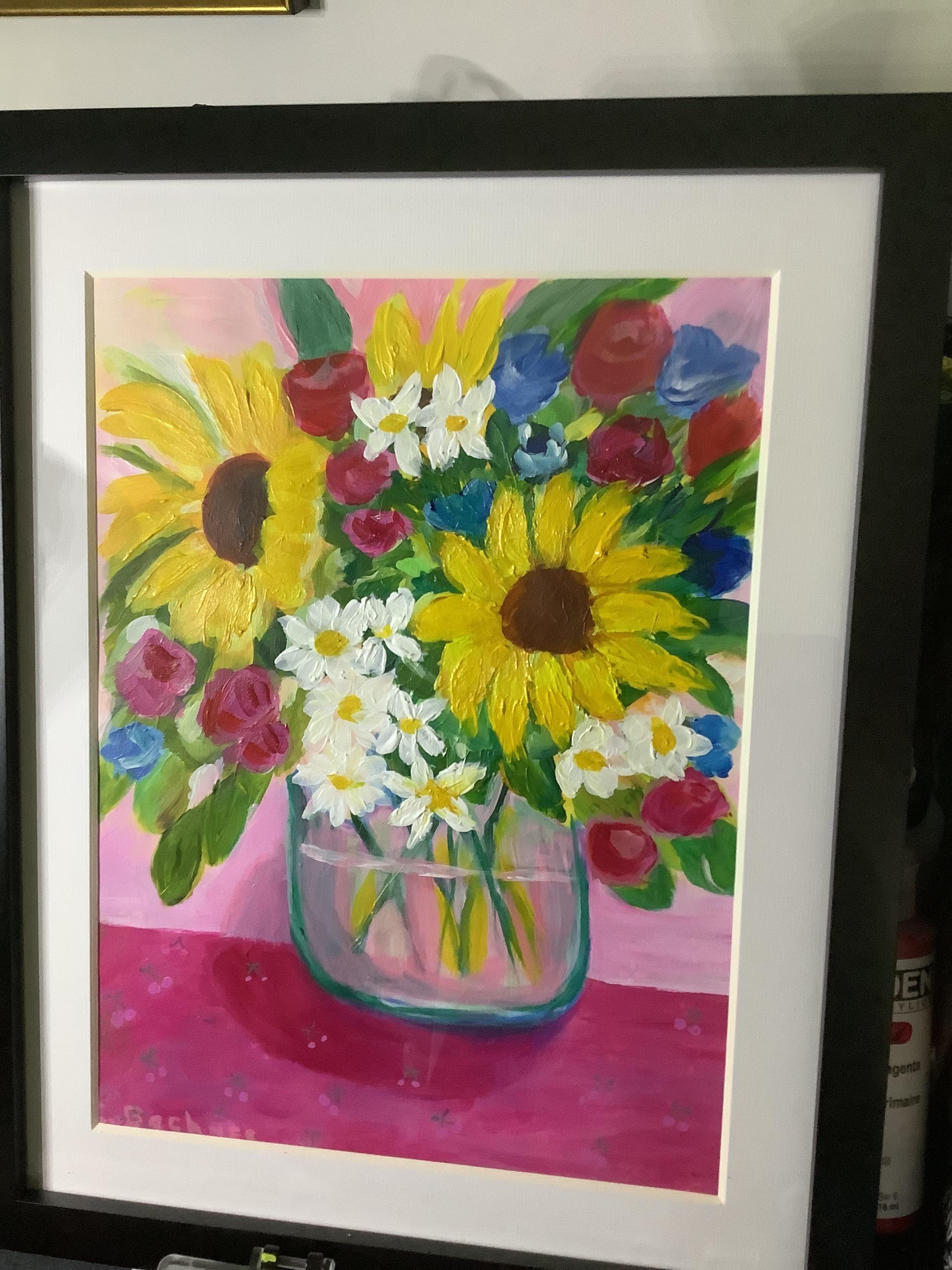 Sunflowers in Vase - student project