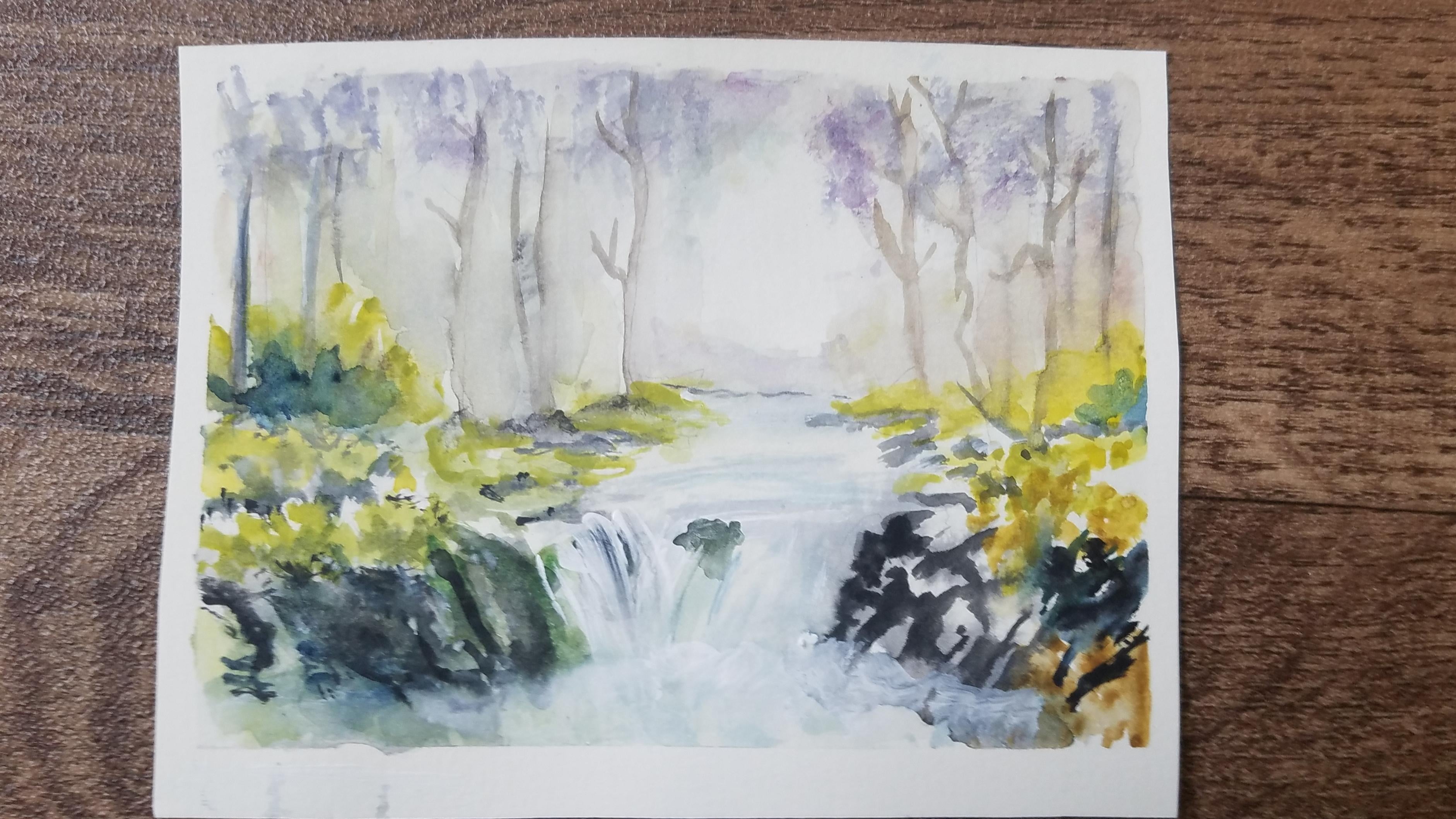 Experience the Outdoors: A Beginner’s Guide To Watercolor Landscapes - student project