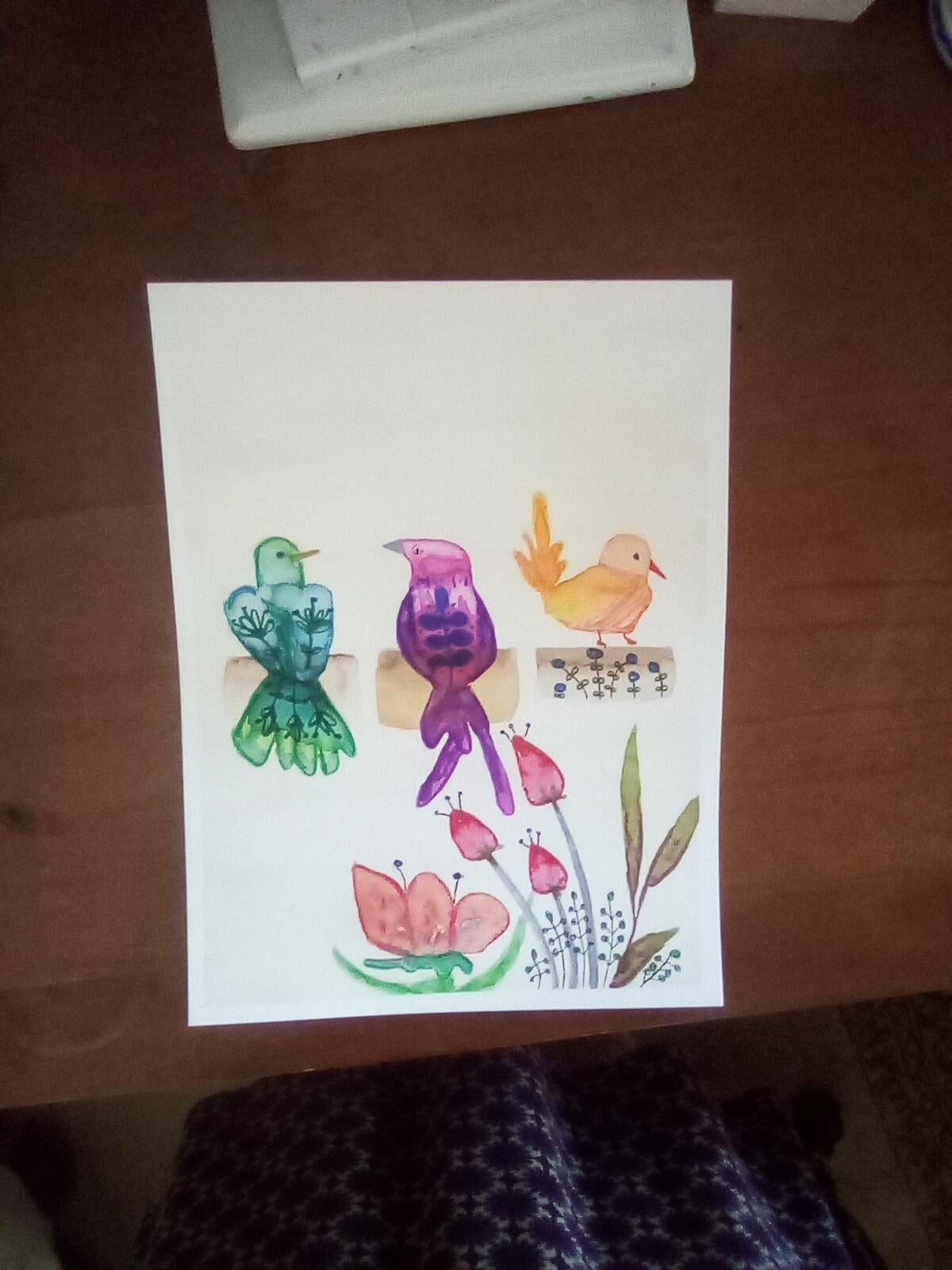 Folk art birds - student project