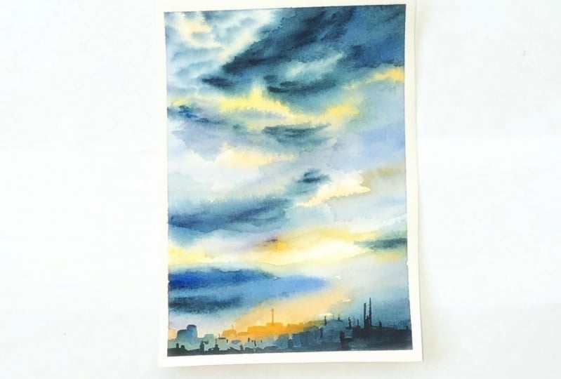 Watercolor sky