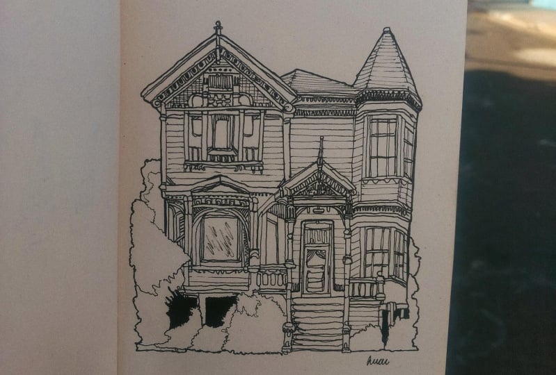 attempt on drawing a house.