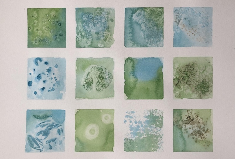 Textures and Pattern with watercolours
