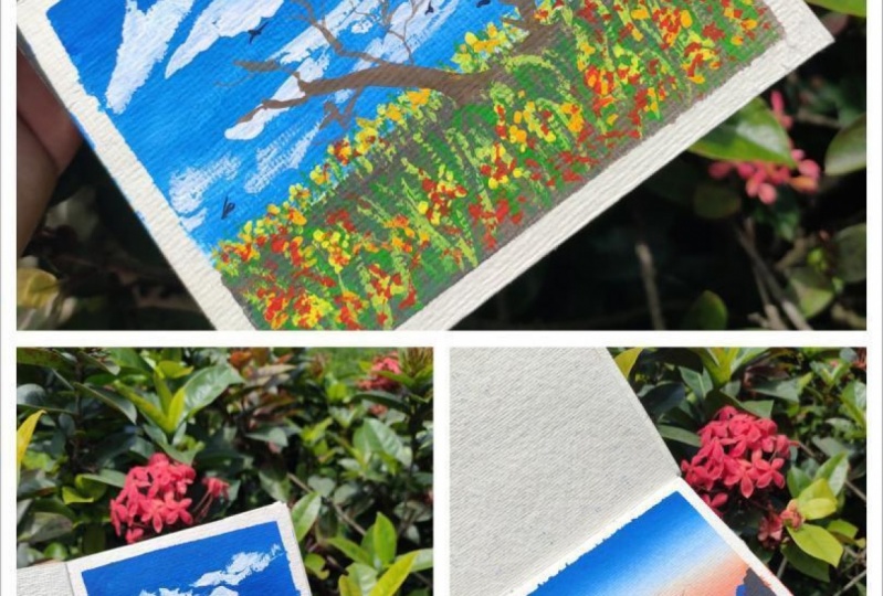 Gouache Skyscapes