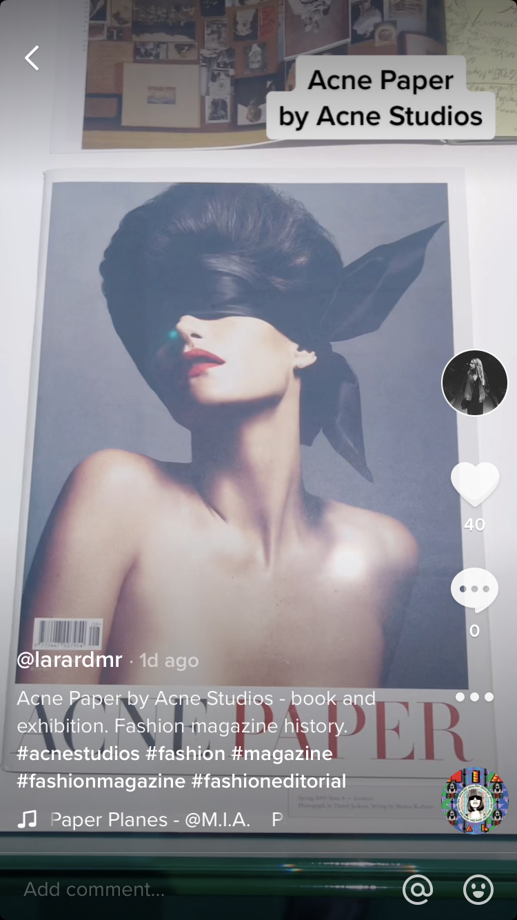 Acne Paper TikTok - student project
