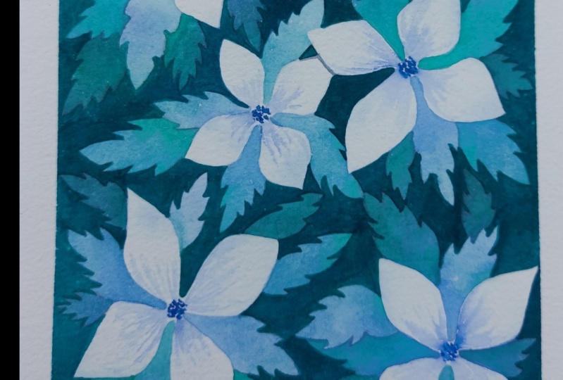 Dreamy Flowers in Negative Painting