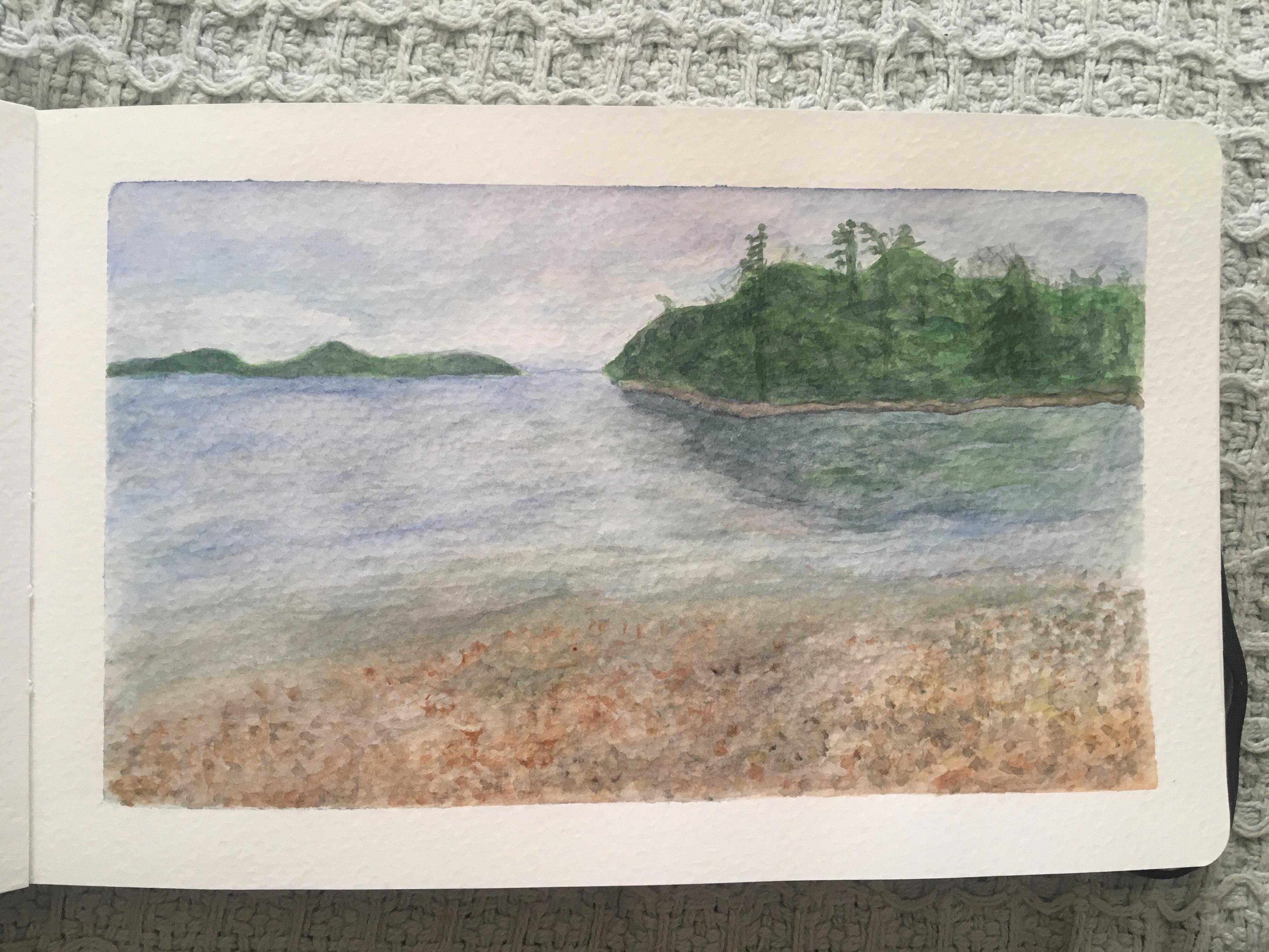 Watercolor landscape practice - student project