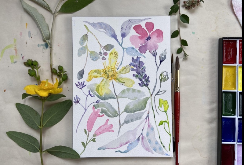Stylized Watercolour Flowers