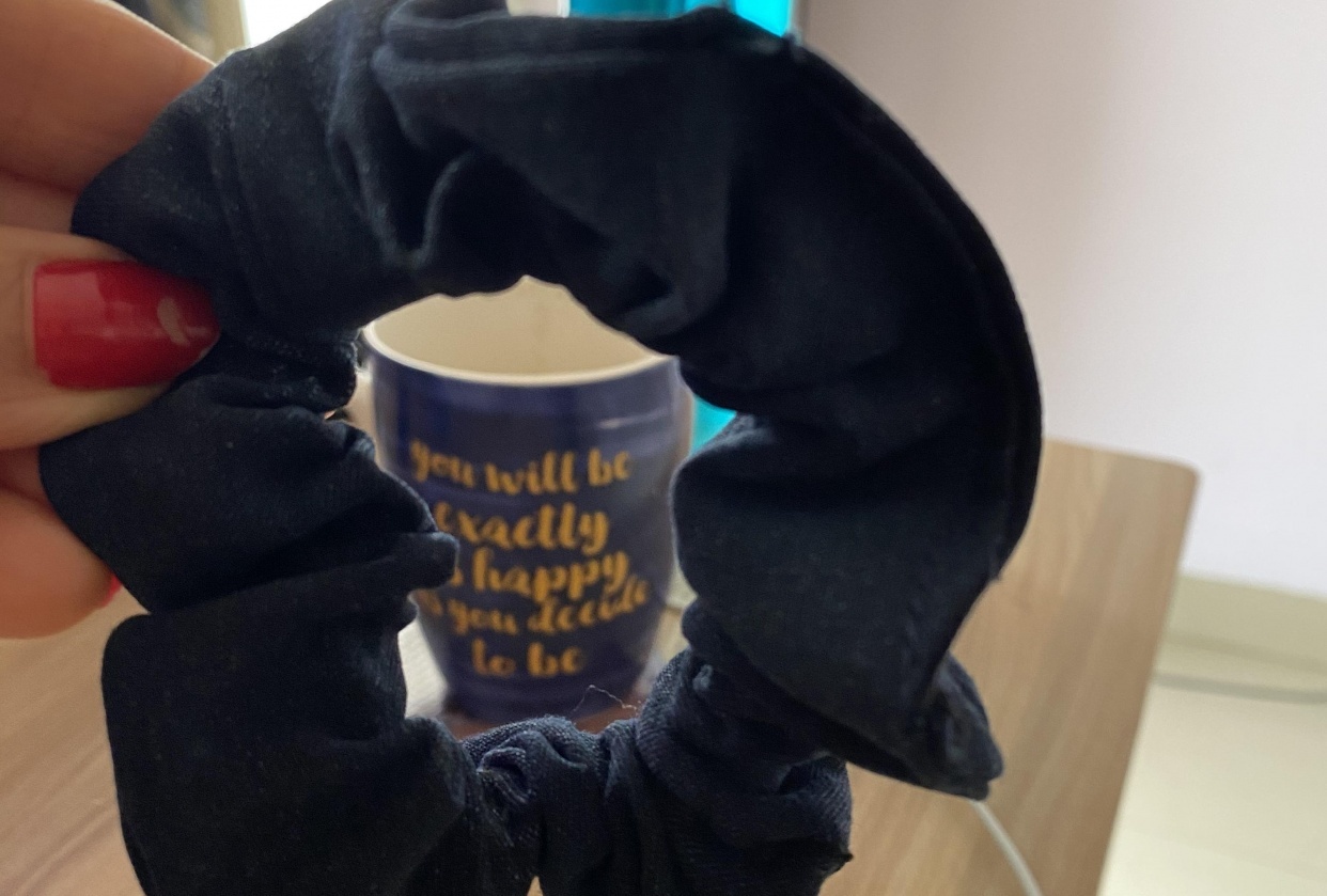 Denim scrunchie - student project