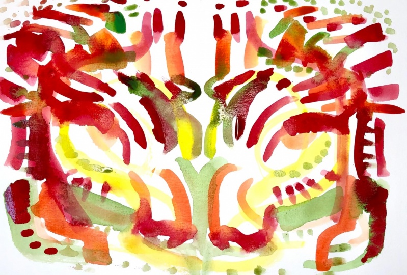 Painting w/ non-dominant hand