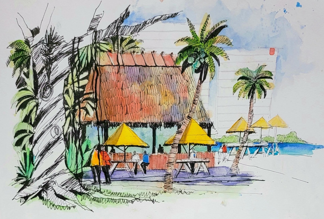 My sketch Sketching Your World Exploring Composition and dramatic sense of Depth - student project