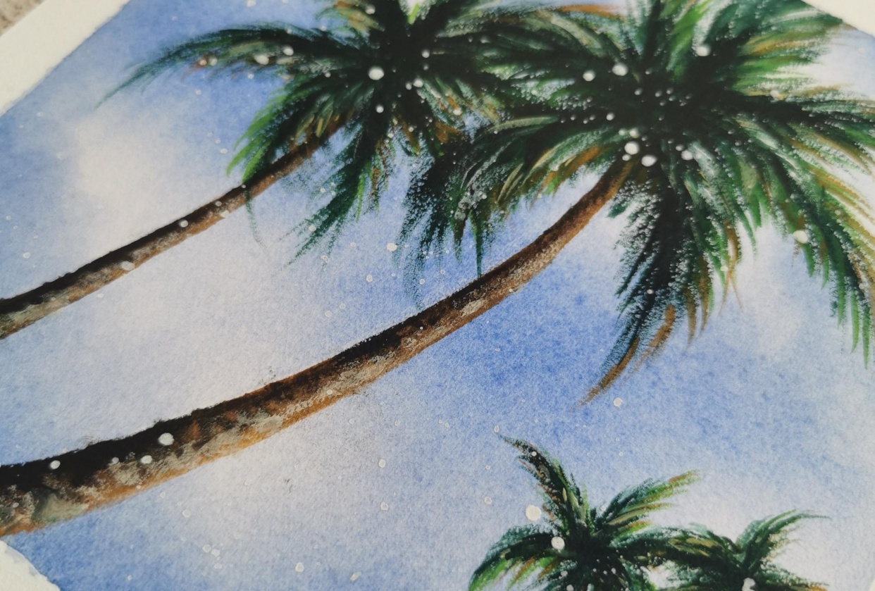 Watertcolor Palm Trees - student project