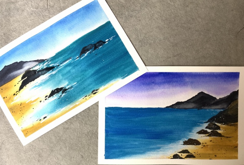 Watercolor Seascapes!
