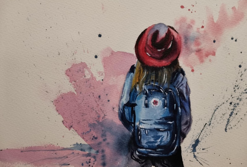 Expressive human figure painting