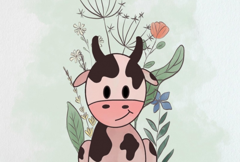 Cow & Florals