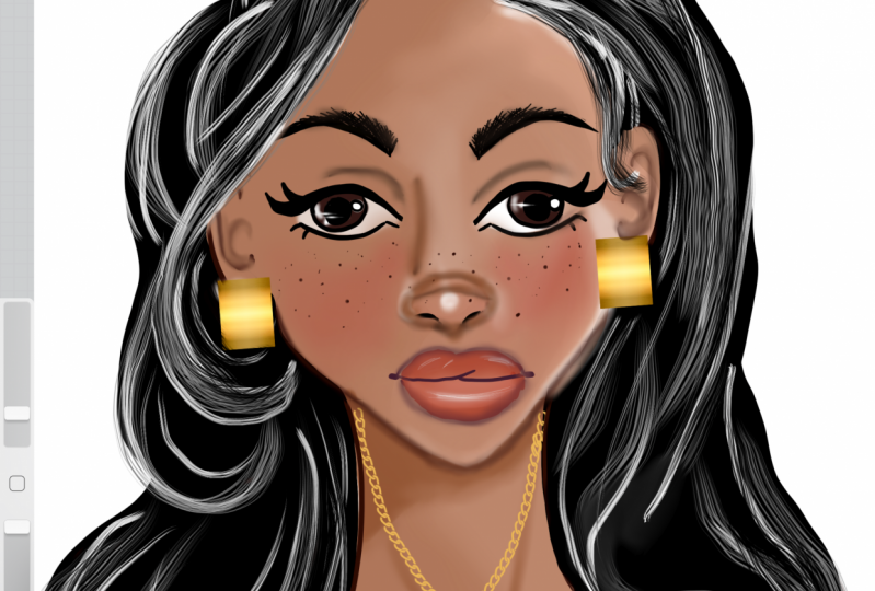 How to draw the female face