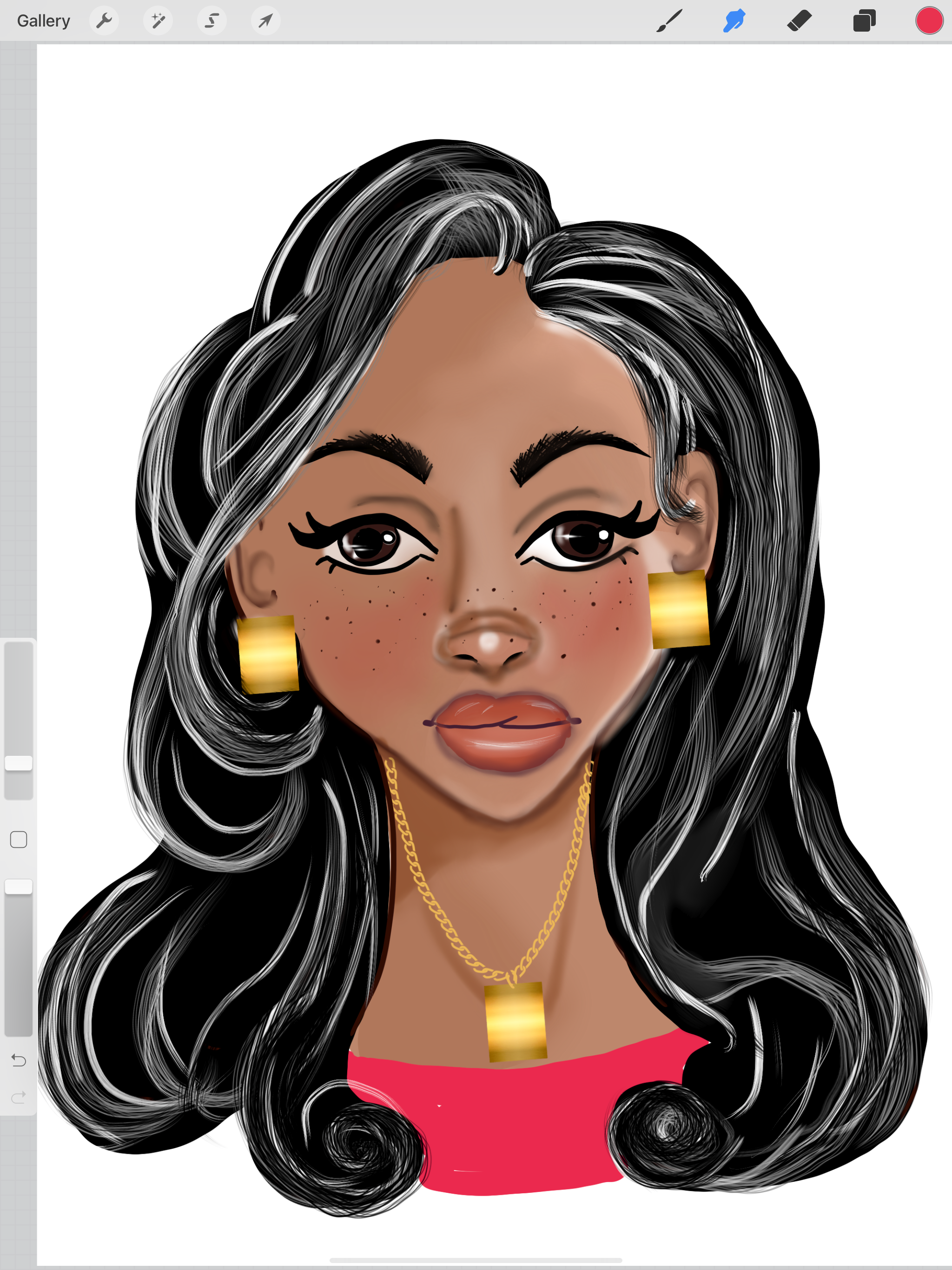 How to draw the female face