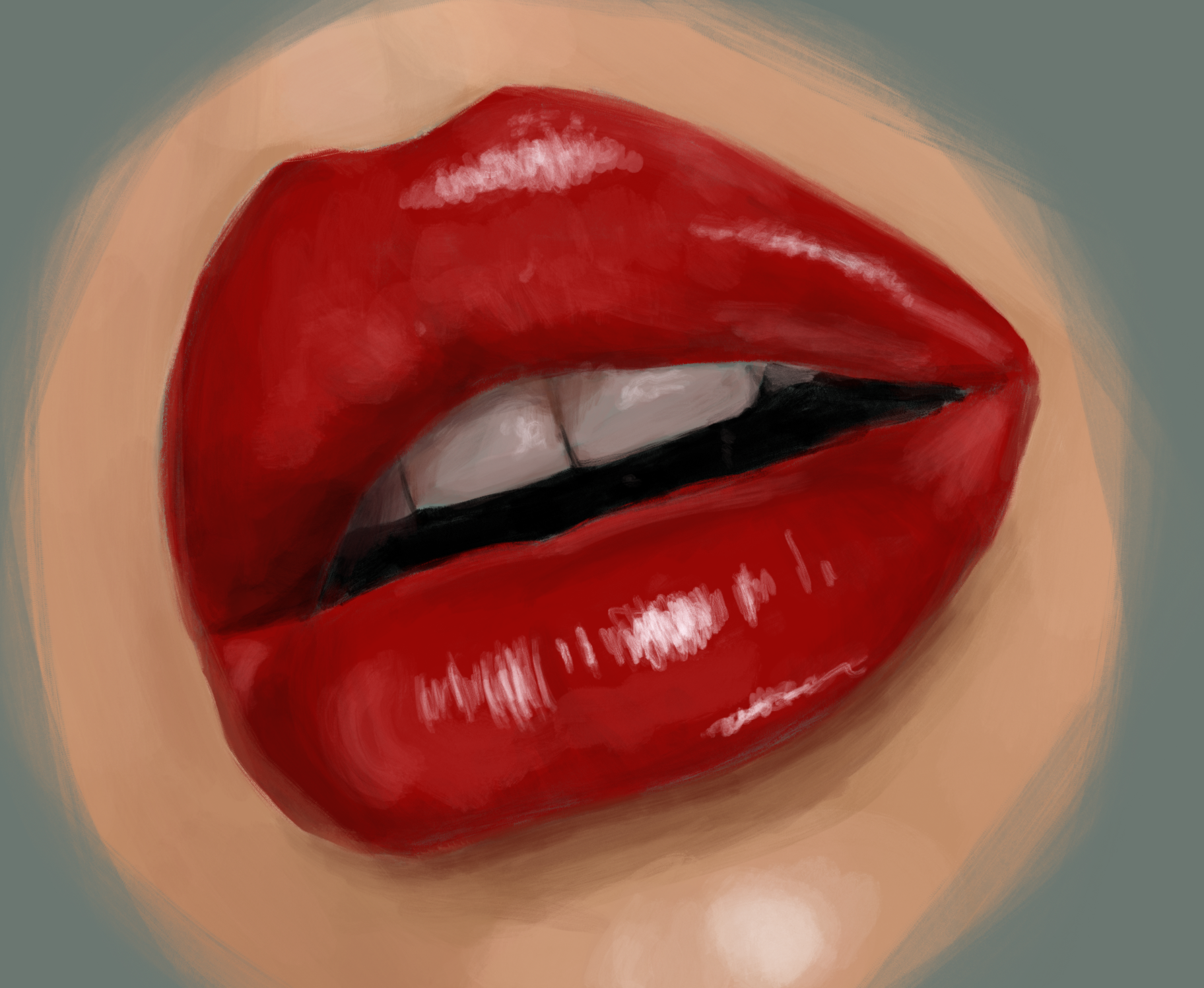 Lips painting - student project