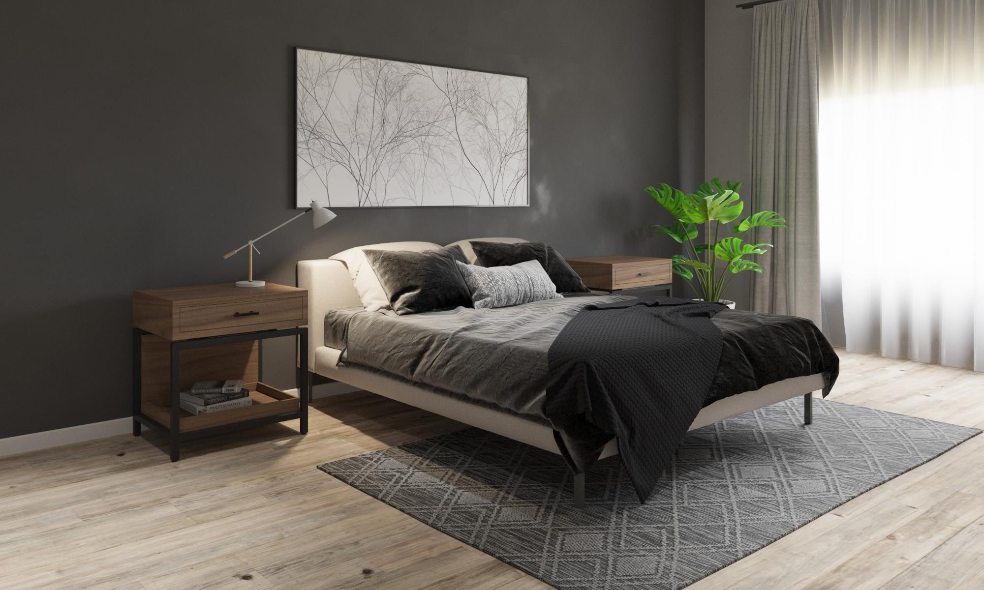 3ds Max Vray Bedroom - student project