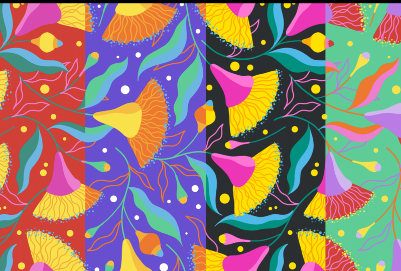 Gumnut Flower: Seamless Repeat Pattern On Procreate