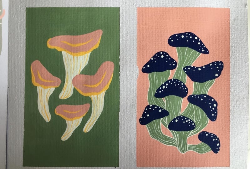 Simple Mushroom Illustrations