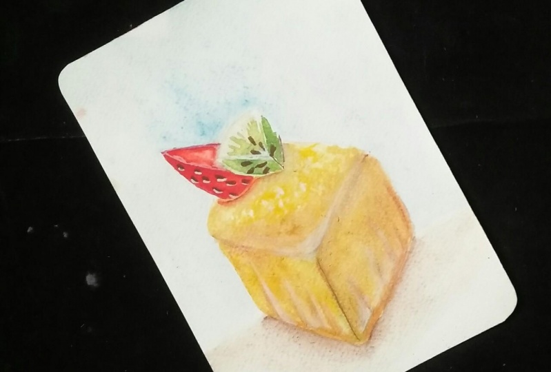 Watercolor dessert